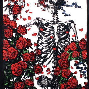 3D Grateful Dead Dancing Flower Bears Tapestry Wall Hanging 