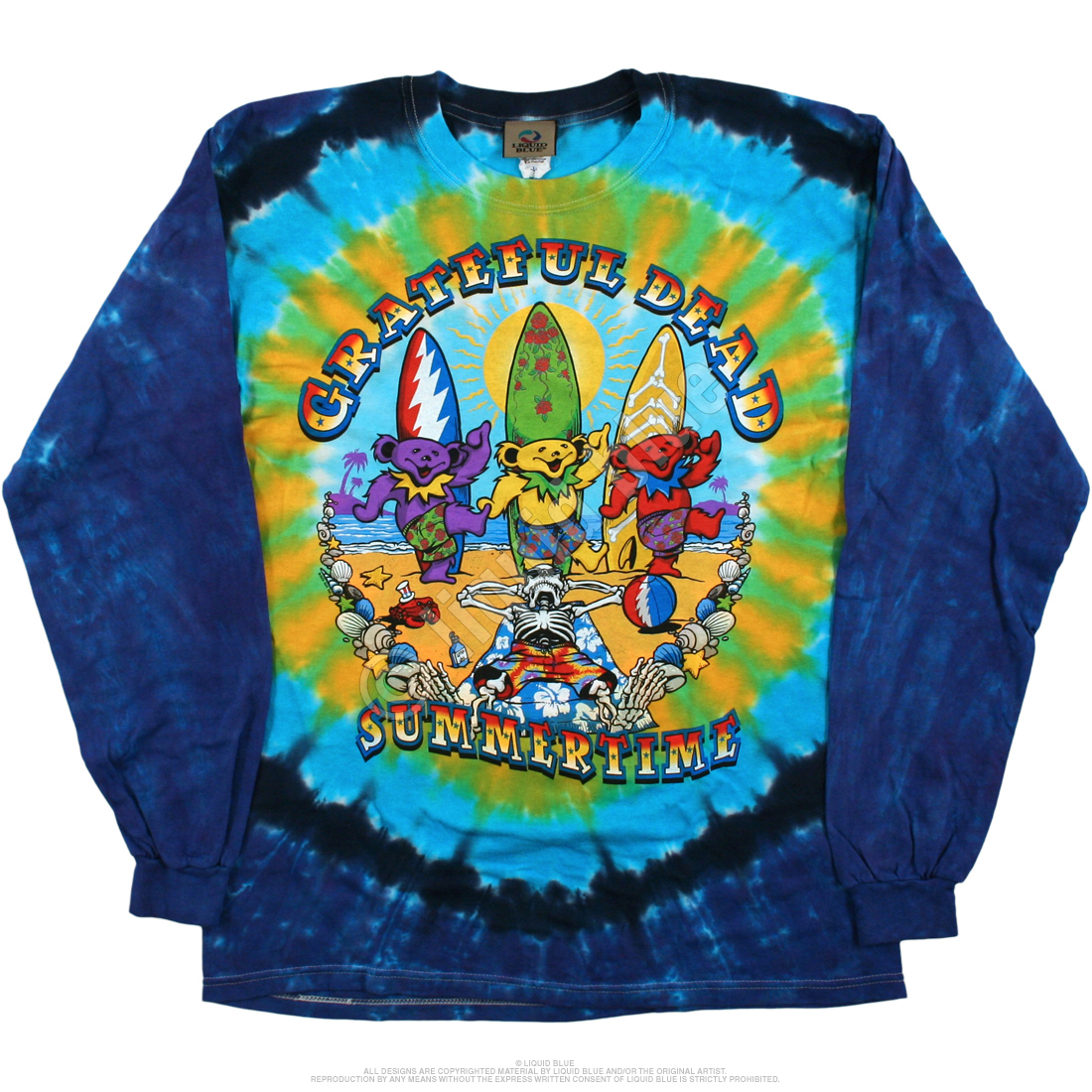 Grateful Dead Starry Night Dancing Bears Tie Dye Men's Shirt – 28th Street  Beach Variety