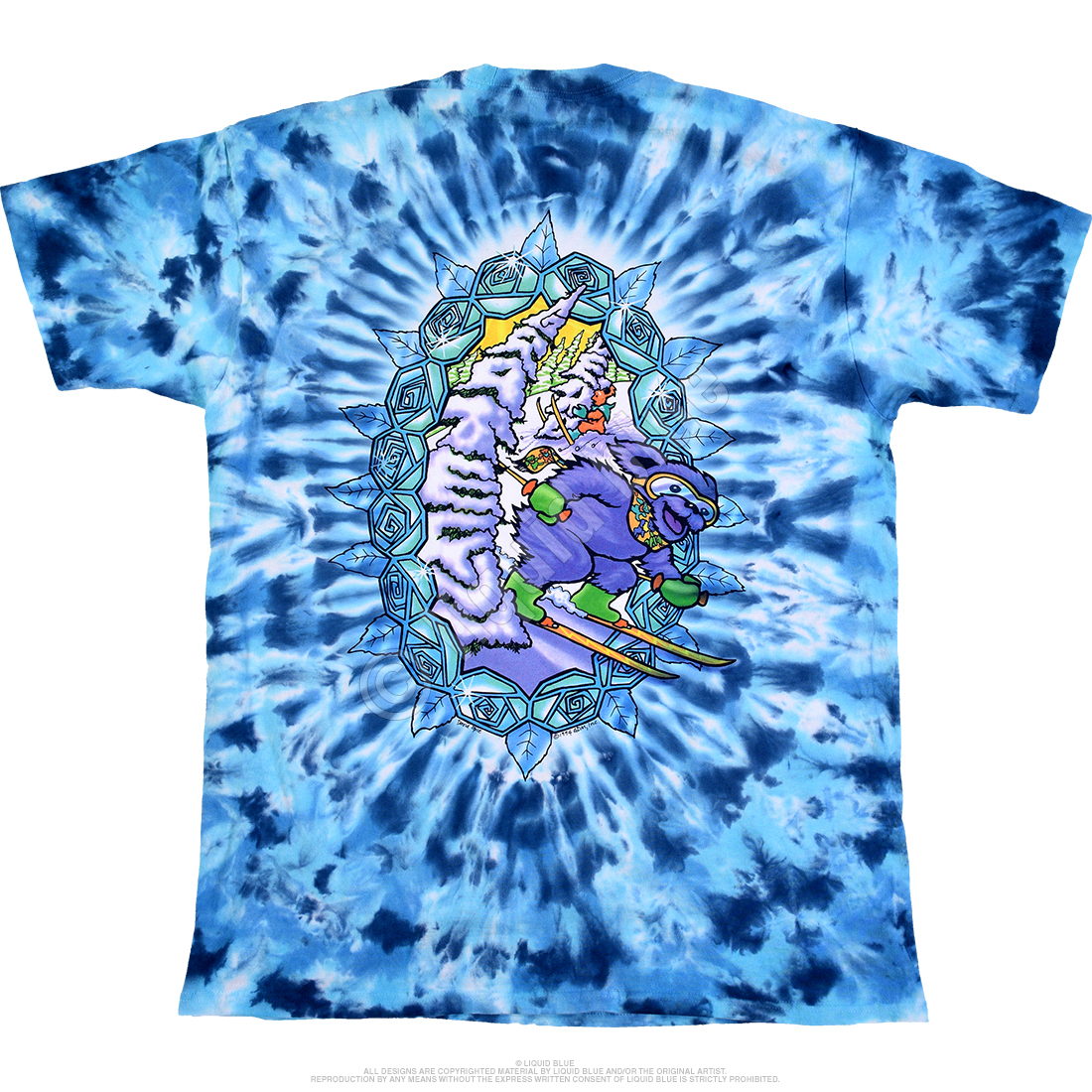 Grateful Dead Metro Bears Tie-Dye T-Shirt Tee Liquid Blue