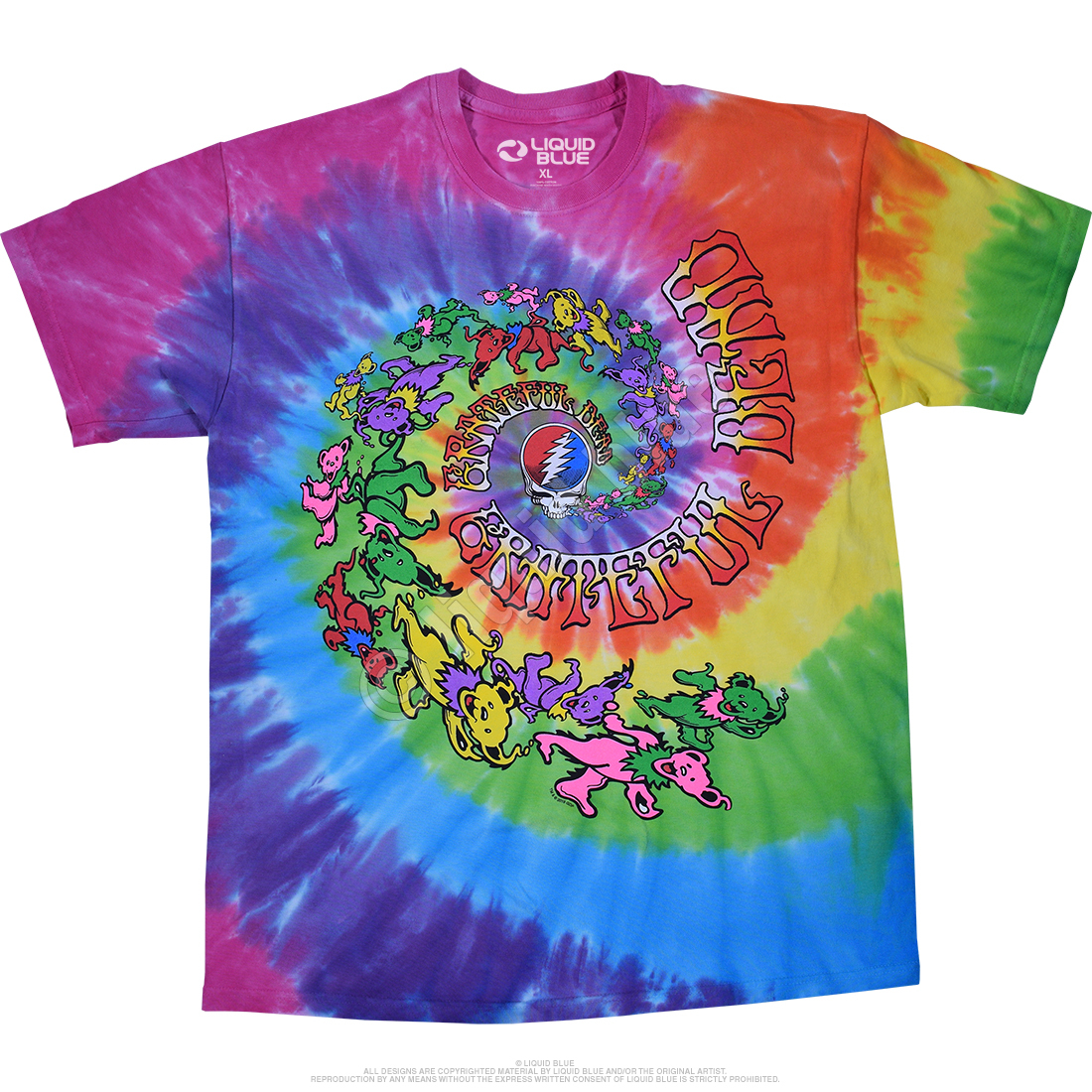 Grateful Dead Spiral Trippy Bears Tie Dye T Shirt | Have to Have It Co